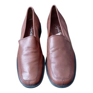 Seychelles Brown Leather Women's Loafers Size 8.5